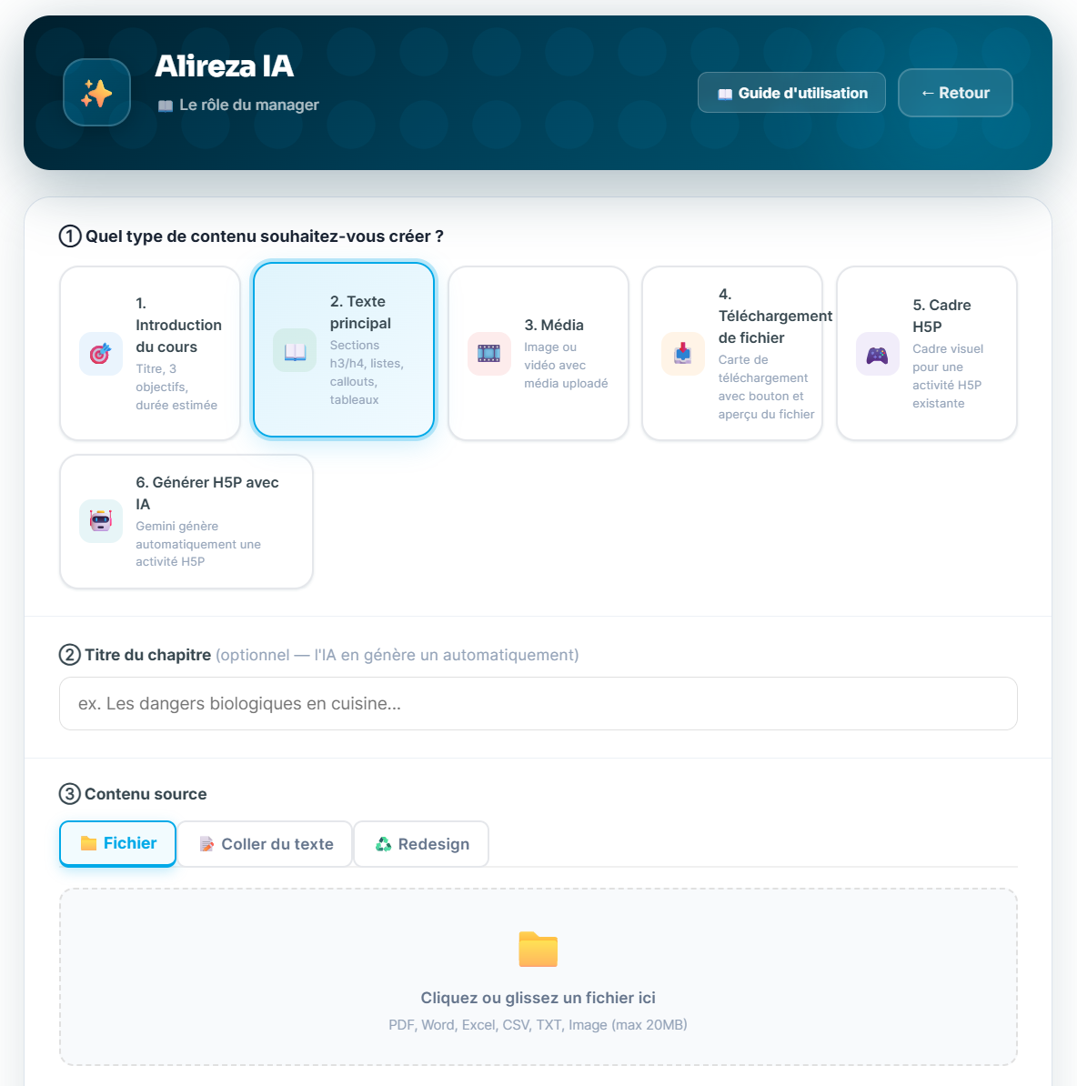 AI-powered authoring tool for Moodle